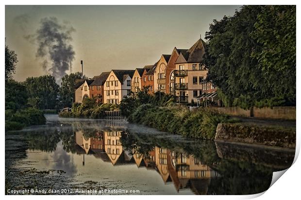 Dawn reflections Print by Andy dean