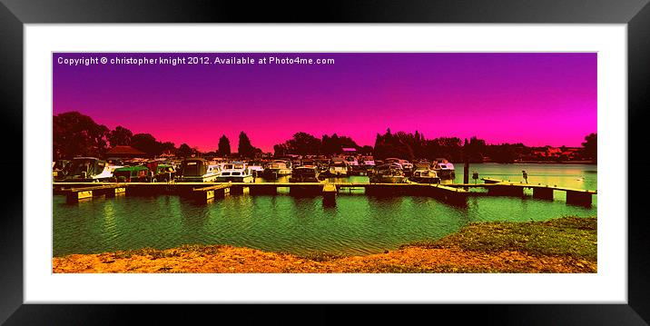 Purple Harbor Framed Mounted Print by christopher knight