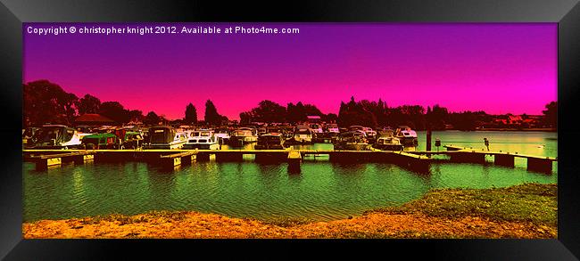 Purple Harbor Framed Print by christopher knight
