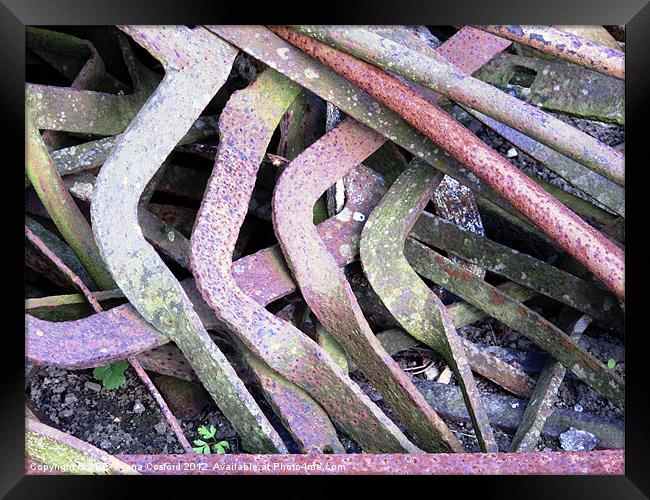 Bent and twisted metal Framed Print by DEE- Diana Cosford
