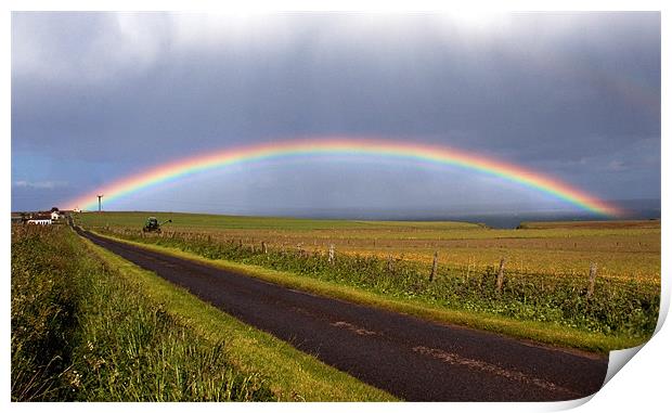 Road to the rainbow Print by Linda More