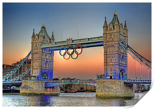 Tower Bridge at Sunset Print by Phil Clements
