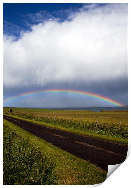 Road to the end of the rainbow Print by Linda More