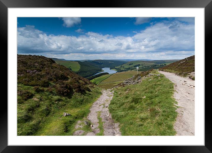 Ladybower Over Lead Hill Framed Mounted Print by Jonathan Swetnam