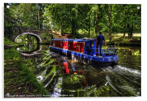 Lancaster Canal Reflections Acrylic by Jason Connolly