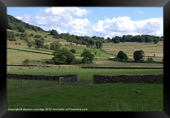 The derbyshire dales Framed Print by stephen clarridge
