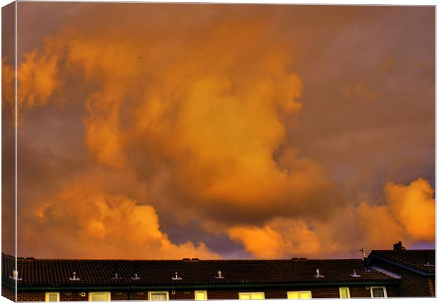 Golden Clouds Canvas Print by Jacqui Kilcoyne
