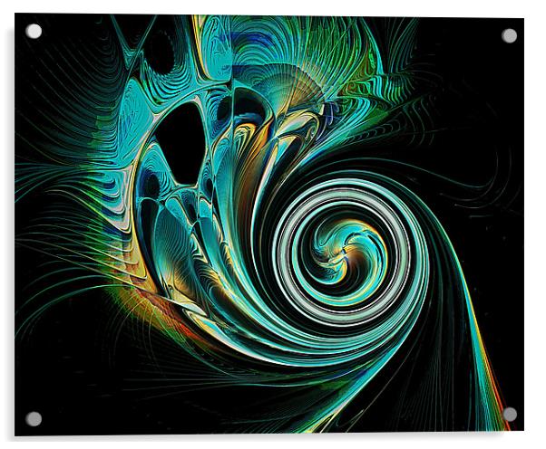 AquaSpiral Acrylic by Amanda Moore