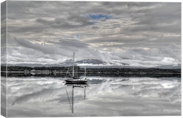 Boat in the Clouds Canvas Print by Richard Schofield
