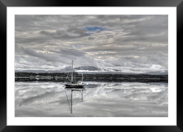 Boat in the Clouds Framed Mounted Print by Richard Schofield