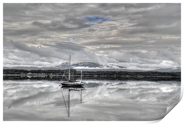 Boat in the Clouds Print by Richard Schofield