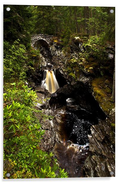 Falls of Bruar Acrylic by Richard Schofield