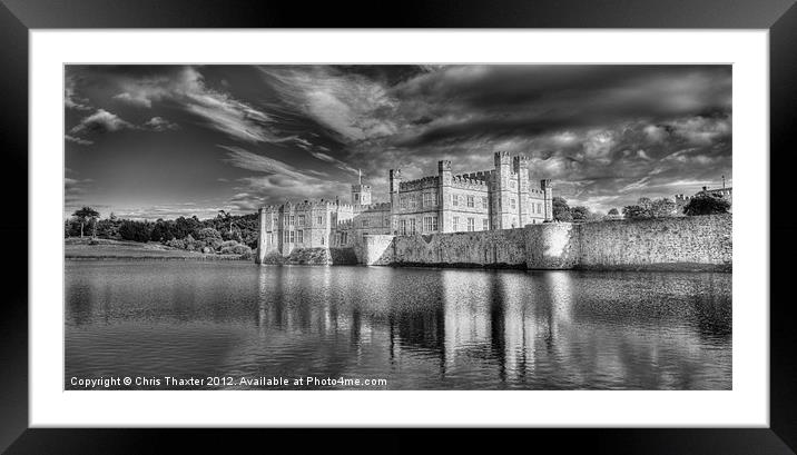 Leeds Castle Reflections Framed Mounted Print by Chris Thaxter