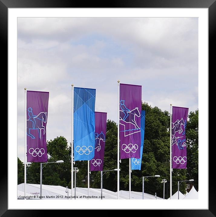Eventing Banners Framed Mounted Print by Karen Martin