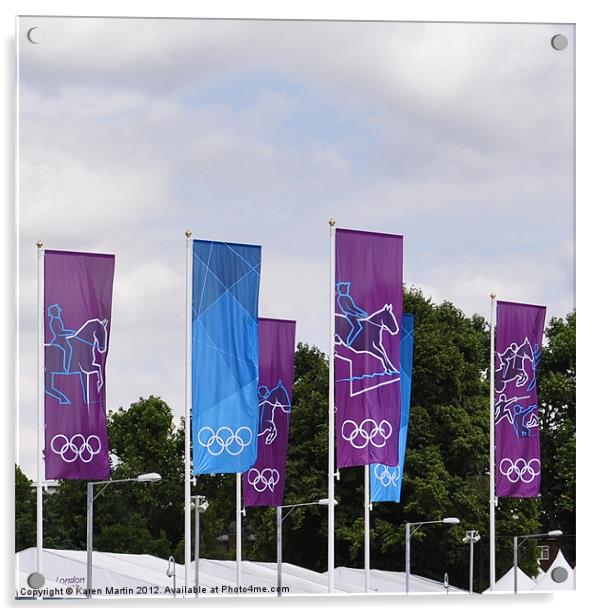 Eventing Banners Acrylic by Karen Martin