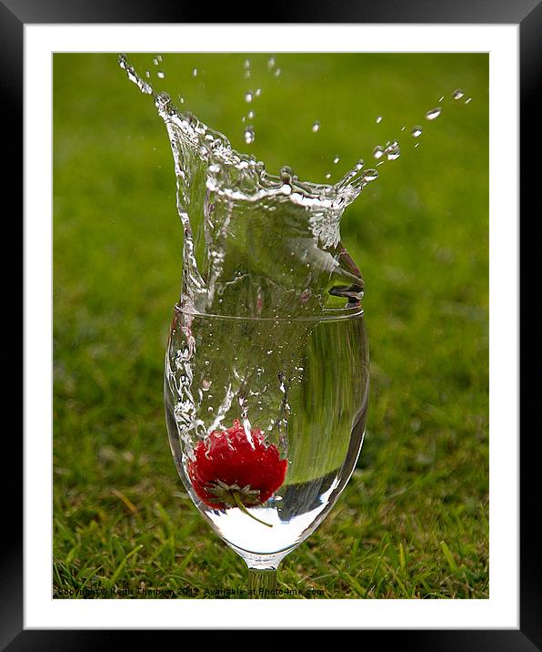 Strawberry Splash Framed Mounted Print by Keith Thorburn EFIAP/b