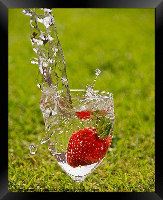 Strawberry Splash Framed Print by Keith Thorburn EFIAP/b