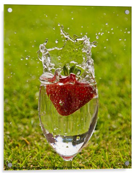 Strawberry splash Acrylic by Keith Thorburn EFIAP/b