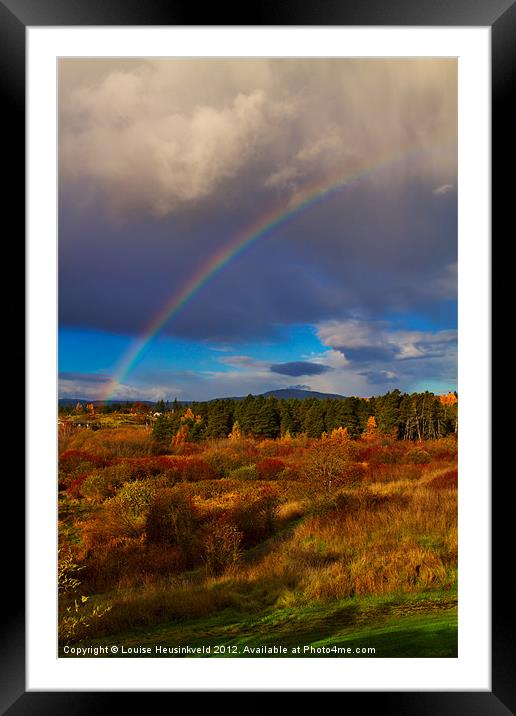 Rainbow over Rithets Bog, Victoria Framed Mounted Print by Louise Heusinkveld