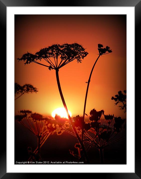 Sunset Framed Mounted Print by Kim Slater