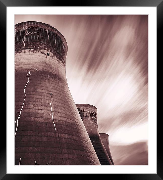 Derelict Cooling Towers Framed Mounted Print by David Yeaman