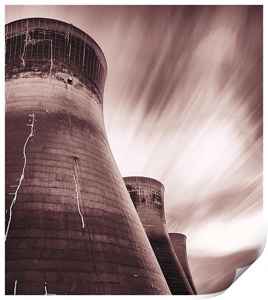 Derelict Cooling Towers Print by David Yeaman