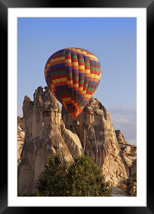Hot air Balloon and Limestone Framed Mounted Print by Arfabita  