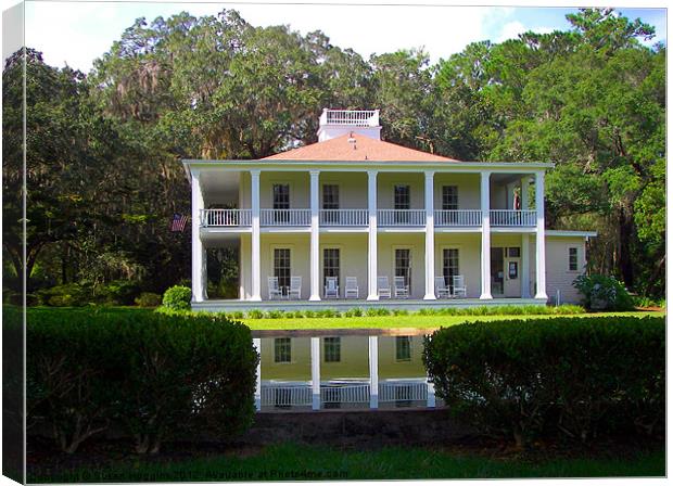 The Wesley House Impression Canvas Print by Susan Medeiros