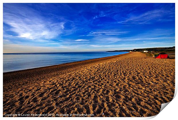 The Beach at Slapton Sands Print by Louise Heusinkveld