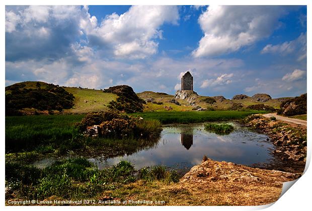 Smailholm Tower, Scotland Print by Louise Heusinkveld