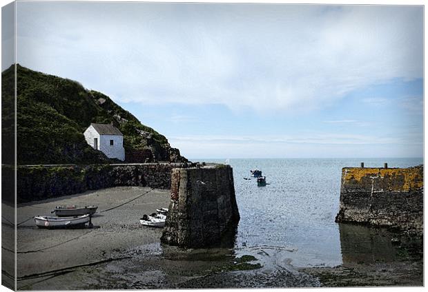 THE QUAY PORTHGAIN Canvas Print by Anthony R Dudley (LRPS)