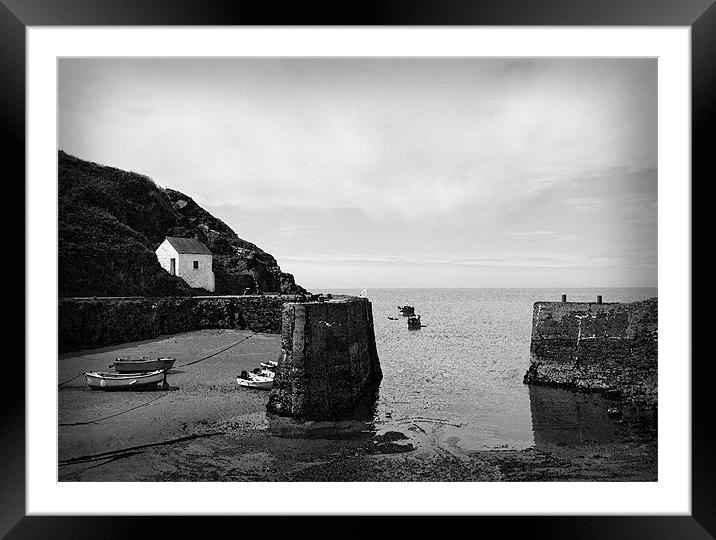 THE QUAY PORTHGAIN Framed Mounted Print by Anthony R Dudley (LRPS)