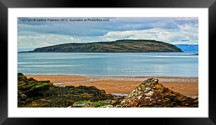 Little Cumbrae View Framed Mounted Print by Valerie Paterson
