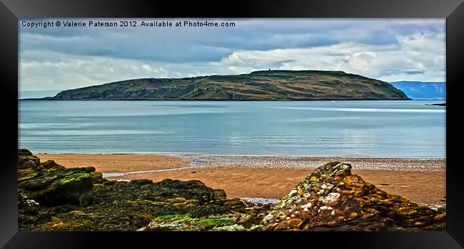 Little Cumbrae View Framed Print by Valerie Paterson