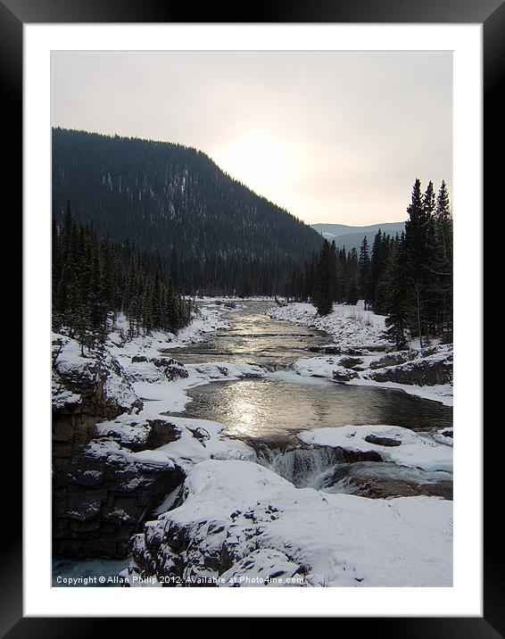 Elbow River, Alberta, Canada Framed Mounted Print by Allan Philip
