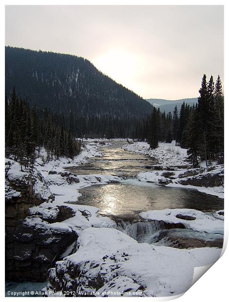 Elbow River, Alberta, Canada Print by Allan Philip