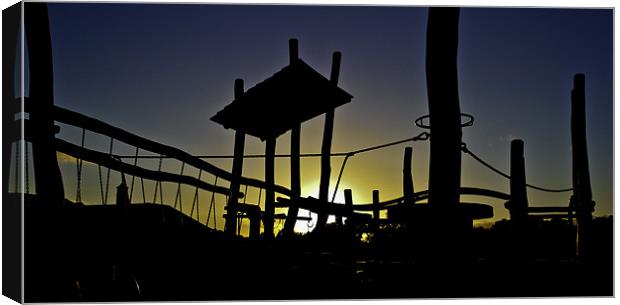 Sunset at the Playpark Canvas Print by Buster Brown