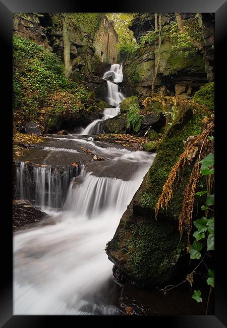 Lumsdale Valley Falls Framed Print by Wayne Molyneux