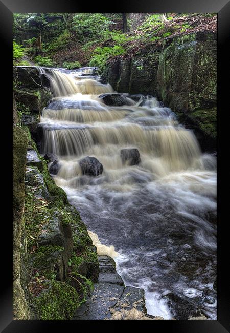 Lumsdale Valley Falls Framed Print by Wayne Molyneux