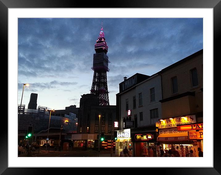 Blackpool Tower Framed Mounted Print by Raymond Partlett