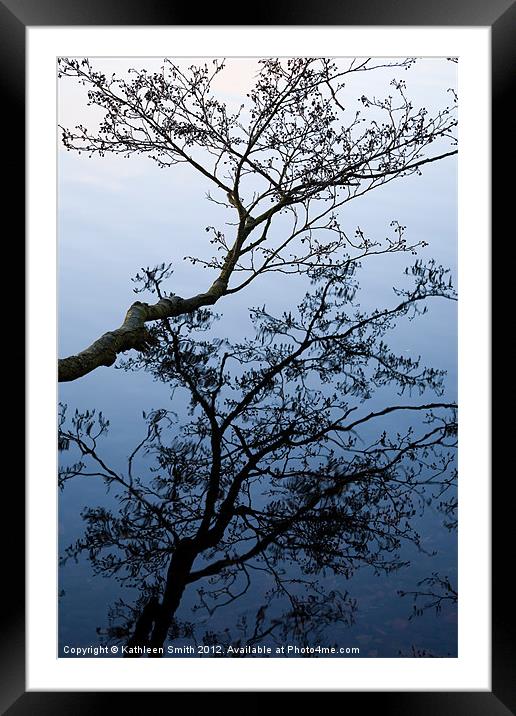 Alder tree reflected in water Framed Mounted Print by Kathleen Smith (kbhsphoto)