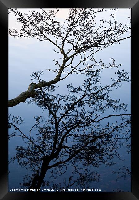 Alder tree reflected in water Framed Print by Kathleen Smith (kbhsphoto)