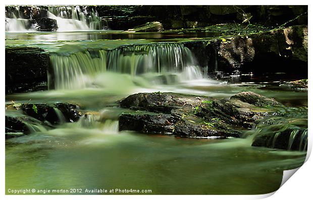 Smooth Water at Summerhills Force Print by Angie Morton