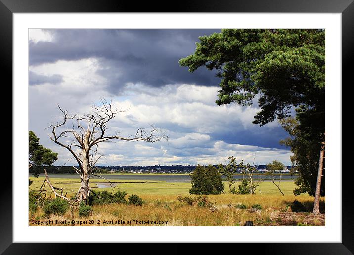 Cloudy skies Framed Mounted Print by kelly Draper