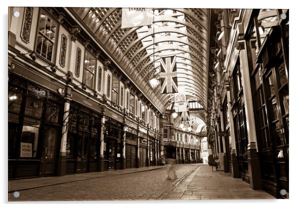 Leadenhall market london with ghost Acrylic by David Pyatt