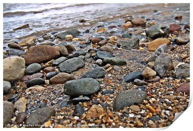A stoney beach Print by stephen clarridge