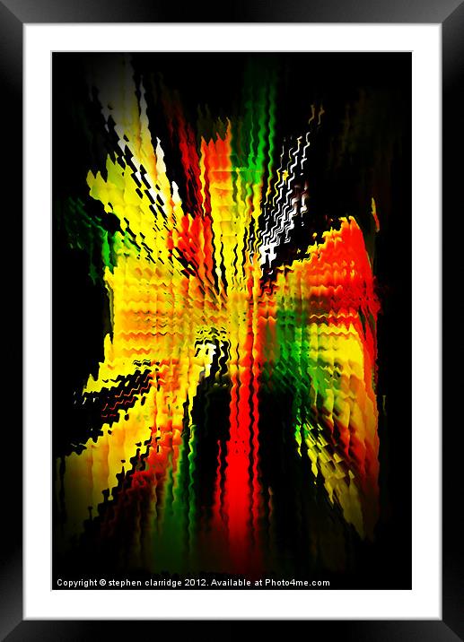 Colour splash abstract Framed Mounted Print by stephen clarridge