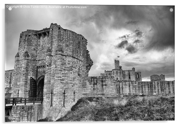 Warkworth Castle Acrylic by Chris Turner