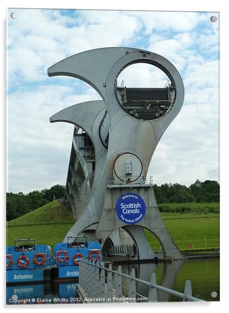 Falkirk Wheel Acrylic by Elaine Whitby