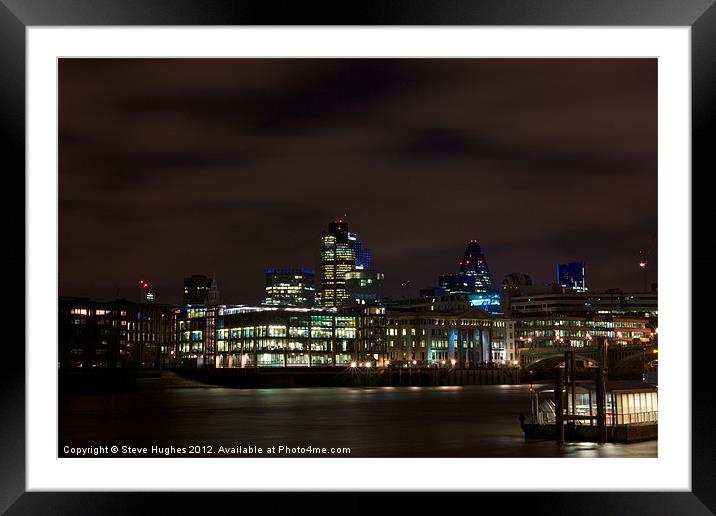 London from the South Bank Framed Mounted Print by Steve Hughes